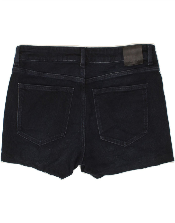 MASSIMO DUTTI Womens Mid Rise Denim Shorts EU 38 Small W30  Navy Blue Vintage Massimo Dutti and Second-Hand Massimo Dutti from Messina Hembry 