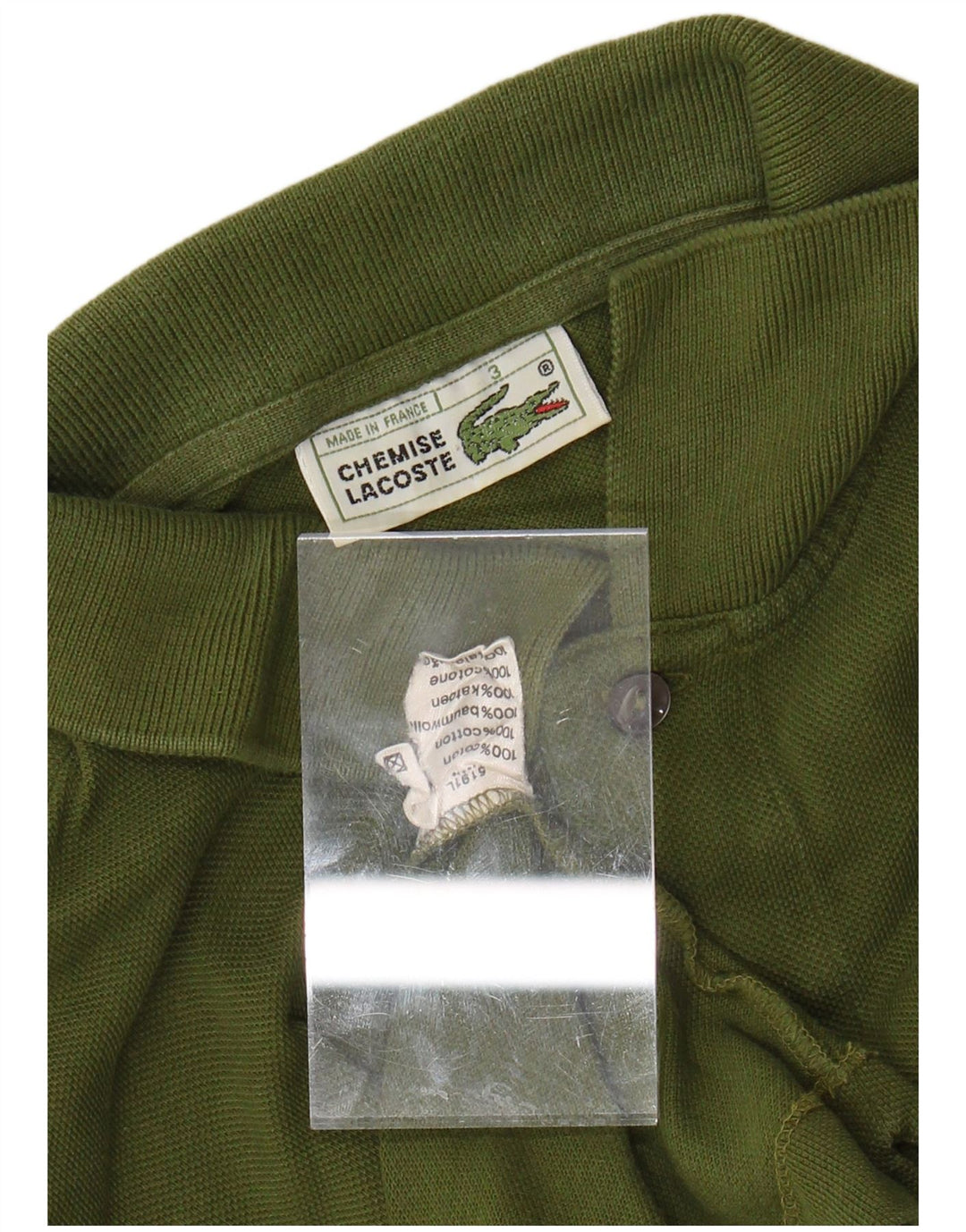 LACOSTE muška polo majica veličine 3 mala kaki pamuk