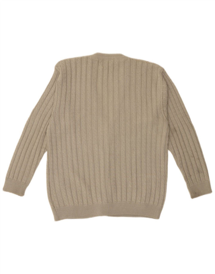 Istraživački muški kardigan pulover IT 52 Large Beige Wool