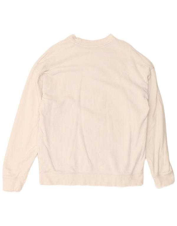 ADIDAS ženski džemper s grafičkim motivima UK 14 Veliki bijeli pamuk