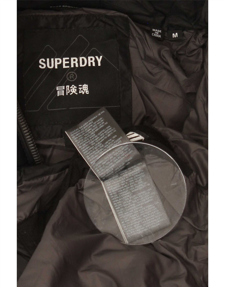 Superdry muška podstavljena jakna s kapuljačom UK 38 srednji crni poliester