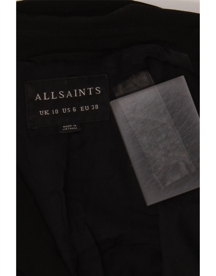 ALL SAINTS Ženska otvorena jakna jakna UK 10 Mali crni poliester