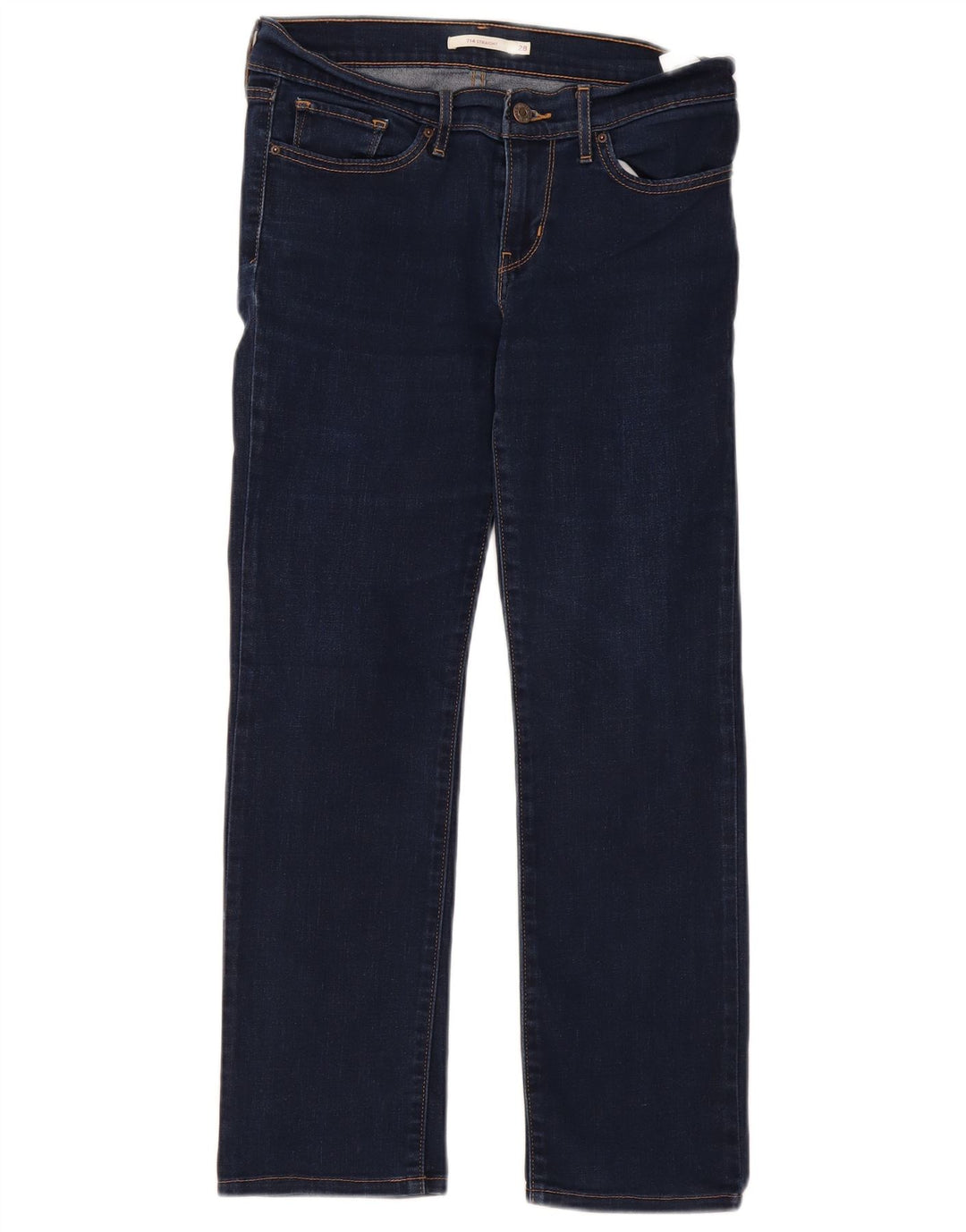 Levi's ženske 714 ravne traperice W28 L27 plavi pamuk