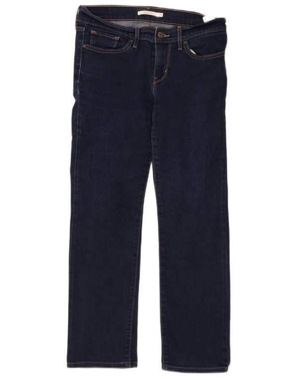 Levi's ženske 714 ravne traperice W28 L27 plavi pamuk
