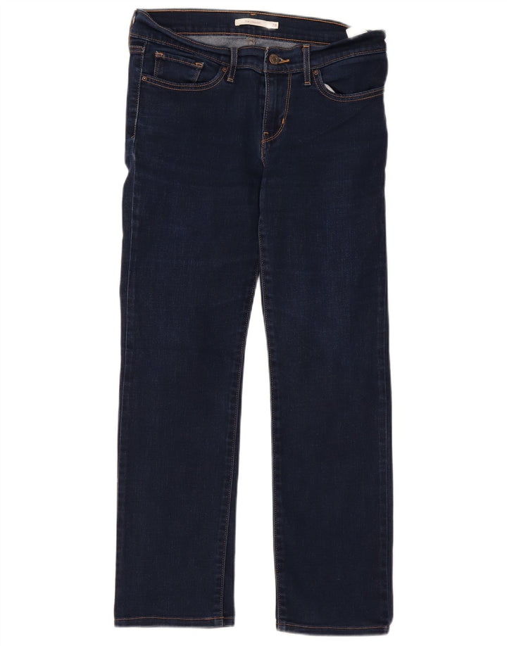 Levi's ženske 714 ravne traperice W28 L27 plavi pamuk