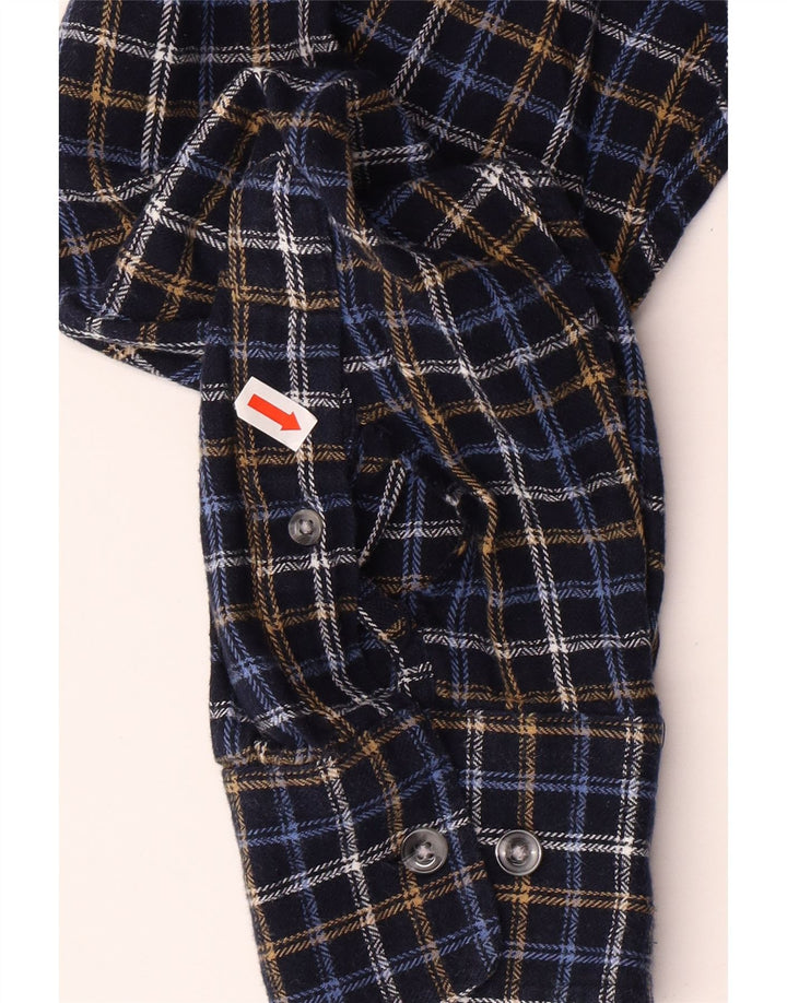 KINGFIELD Muška flanelska košulja, pamuk, tamnoplava karirana boja