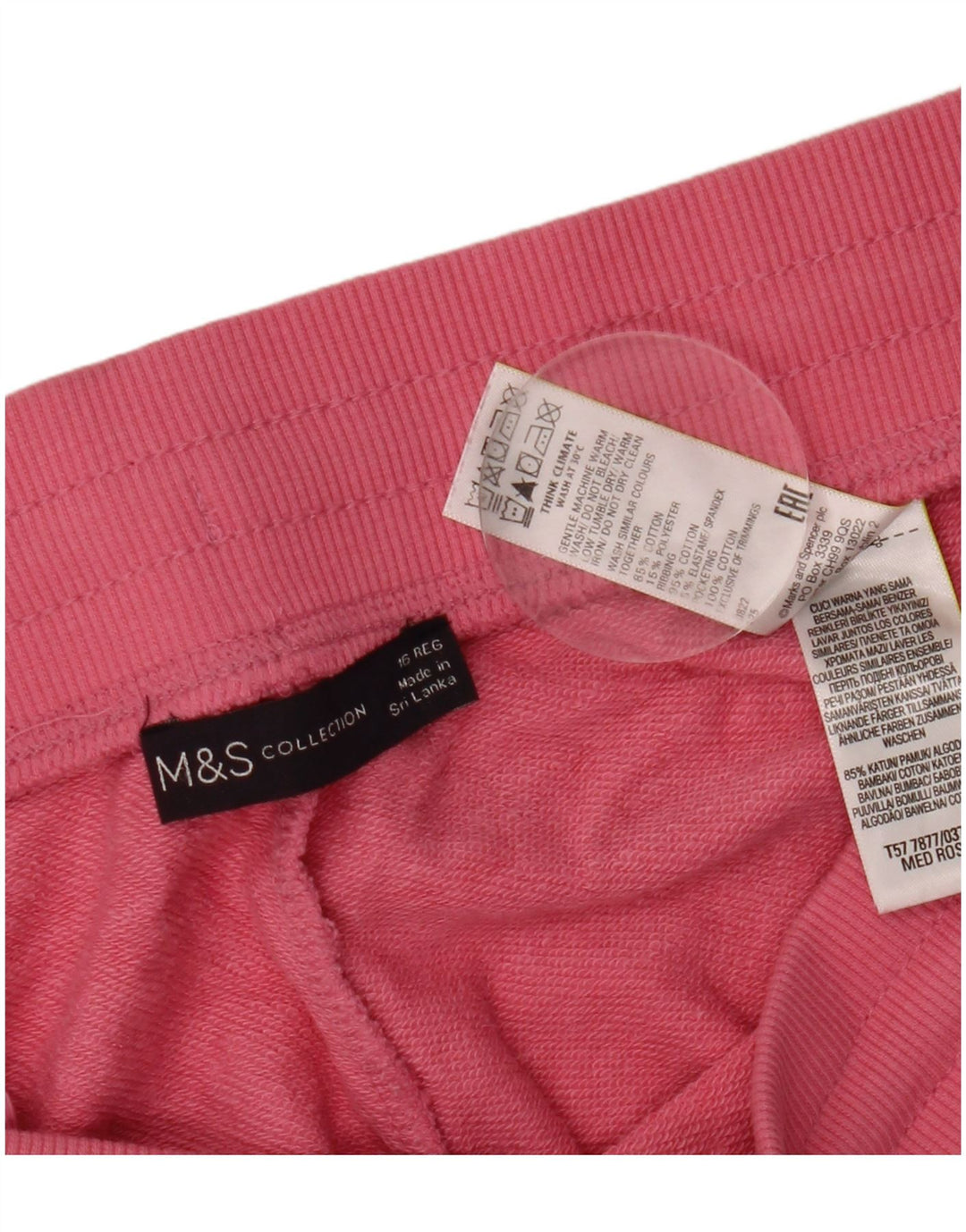 MARKS & SPENCER Ženska trenirka Hlače Joggers UK 16 Large Pink Cotton