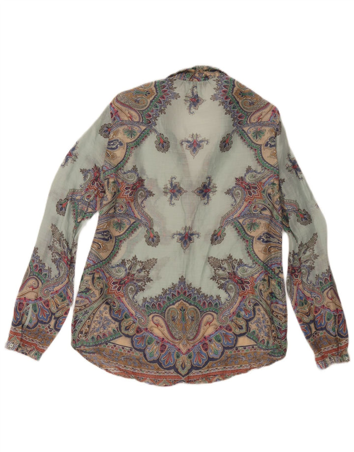 Ženska bluza dugih rukava Massimo Dutti EU 38 Srednje tirkizna paisley