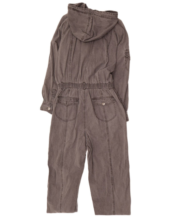 TOGETHER Womens Hooded Jumpsuit UK 14 Medium  Grey