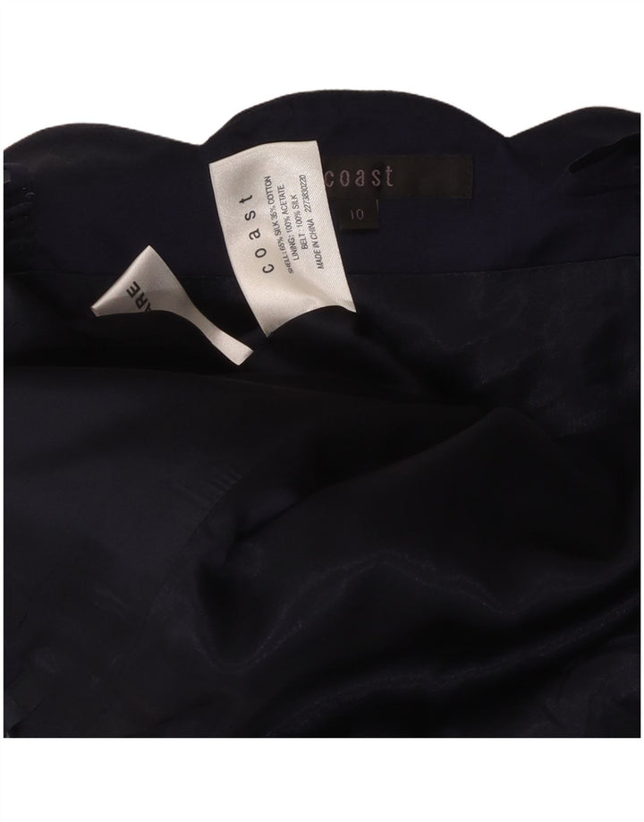 COAST Ženski gornji dio korzeta UK 10 Mali tamnoplavi cvjetni svileni