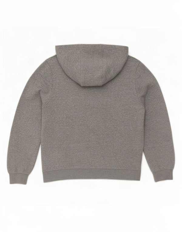 Nike Boys Graphic Hoodie Jumper 12-13 Years Large Grey Flecked Cotton