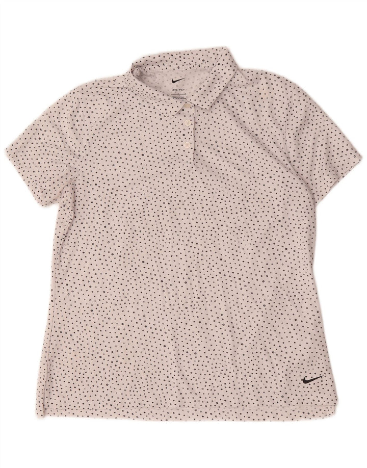 Ženska polo majica Nike Dri Fit UK 16 Poliester s velikim bijelim točkicama
