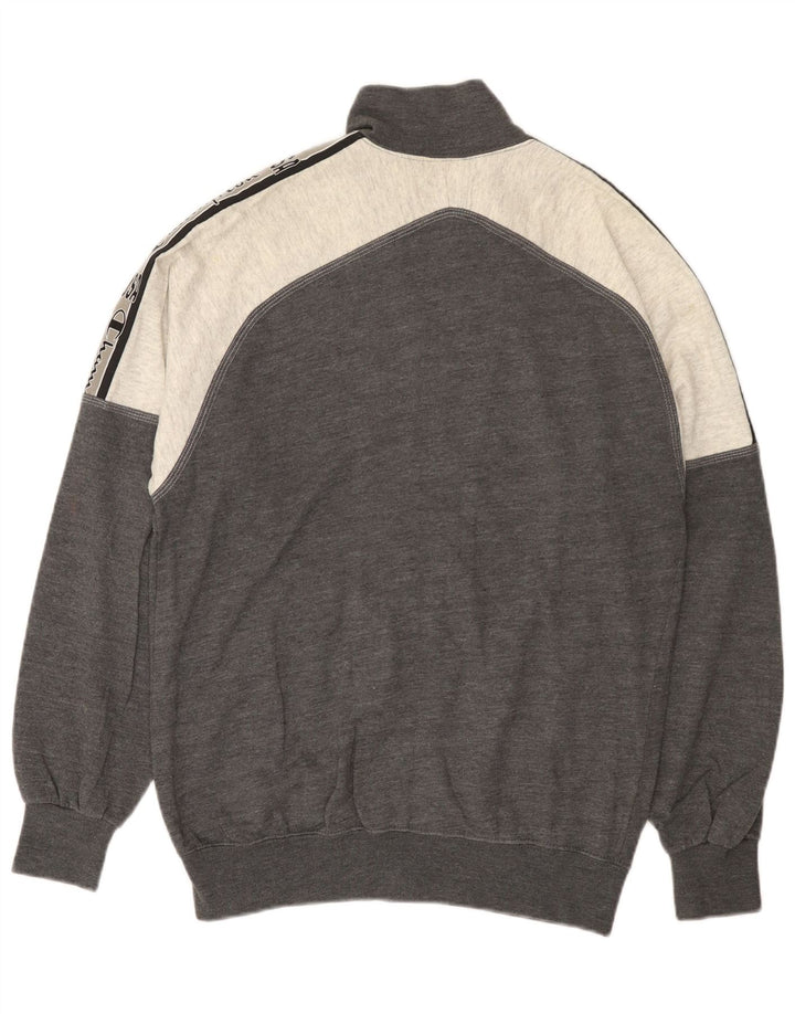 Gornja jakna muške trenirke Champion, srednje siva, pamuk u blokovima boja