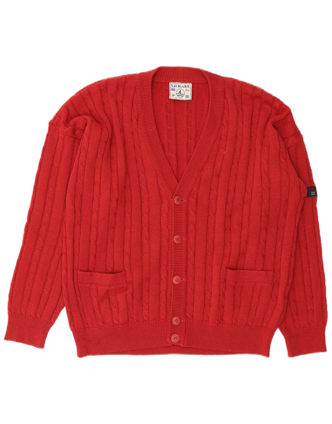 NAVIGARE Muški kardigan pulover Large Red