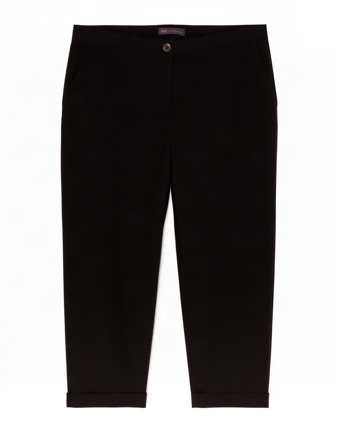Marks & Spencer ženske Regular Capri hlače UK 14 Large W34 L24 Crne