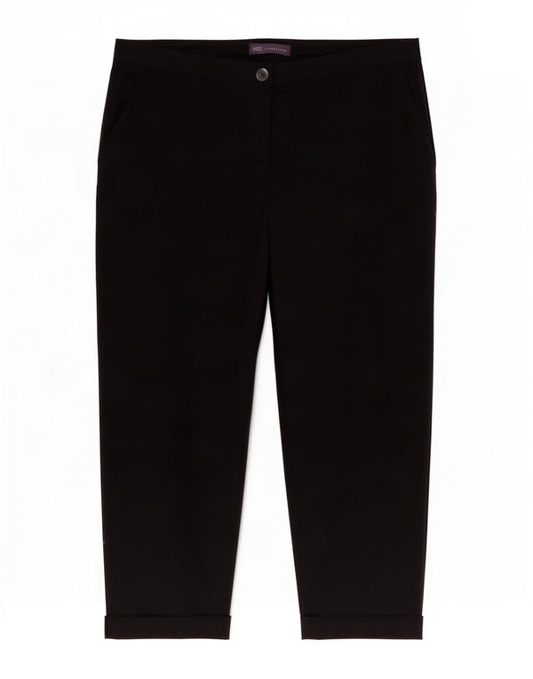 Marks & Spencer ženske Regular Capri hlače UK 14 Large W34 L24 Crne