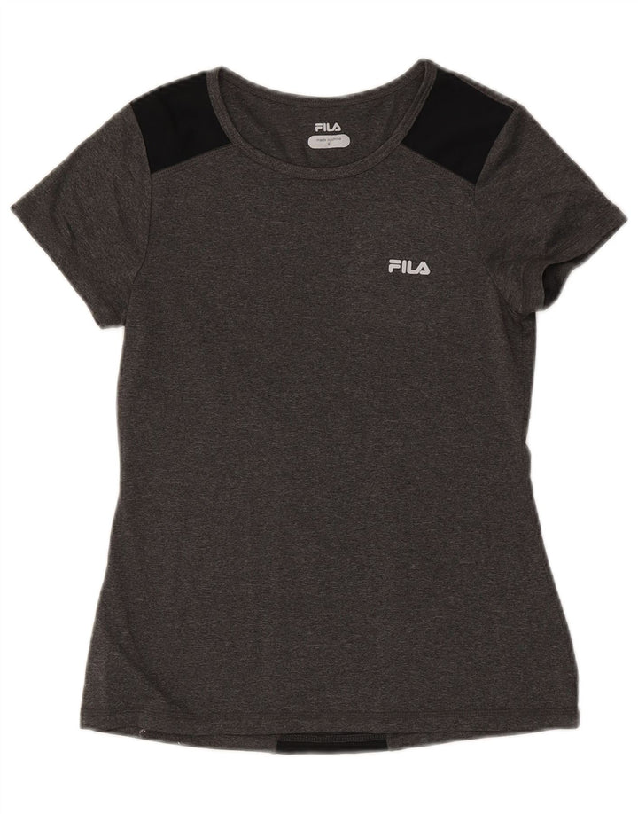 Fila ženska majica kratkih rukava UK 8 mali sivi poliester u boji