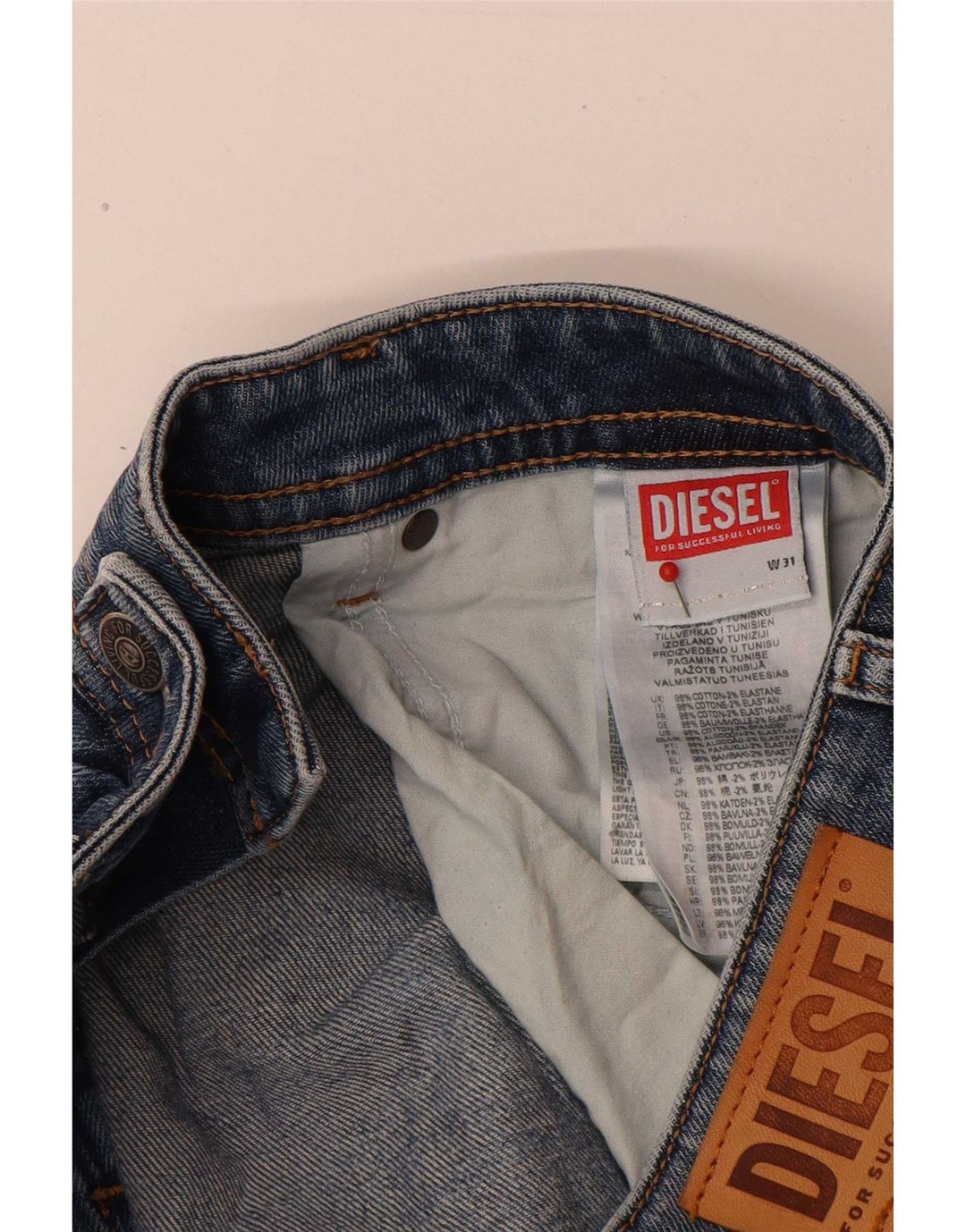 Diesel Muške uske traperice W31 L32 Plavi pamuk