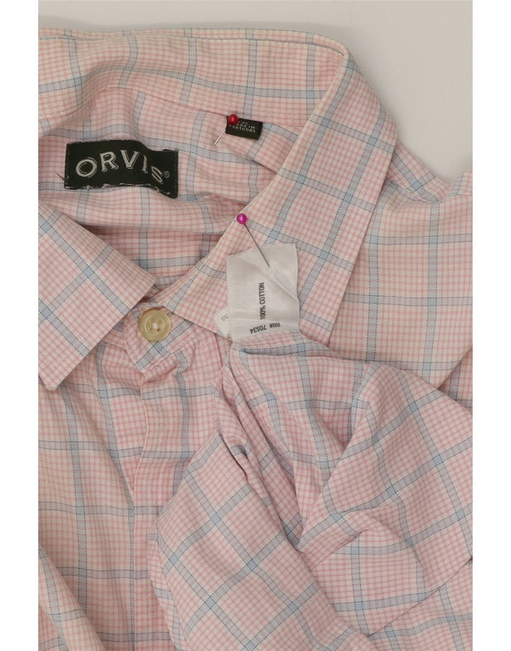 Orvis muška košulja 2XL ružičasti pamuk na karo