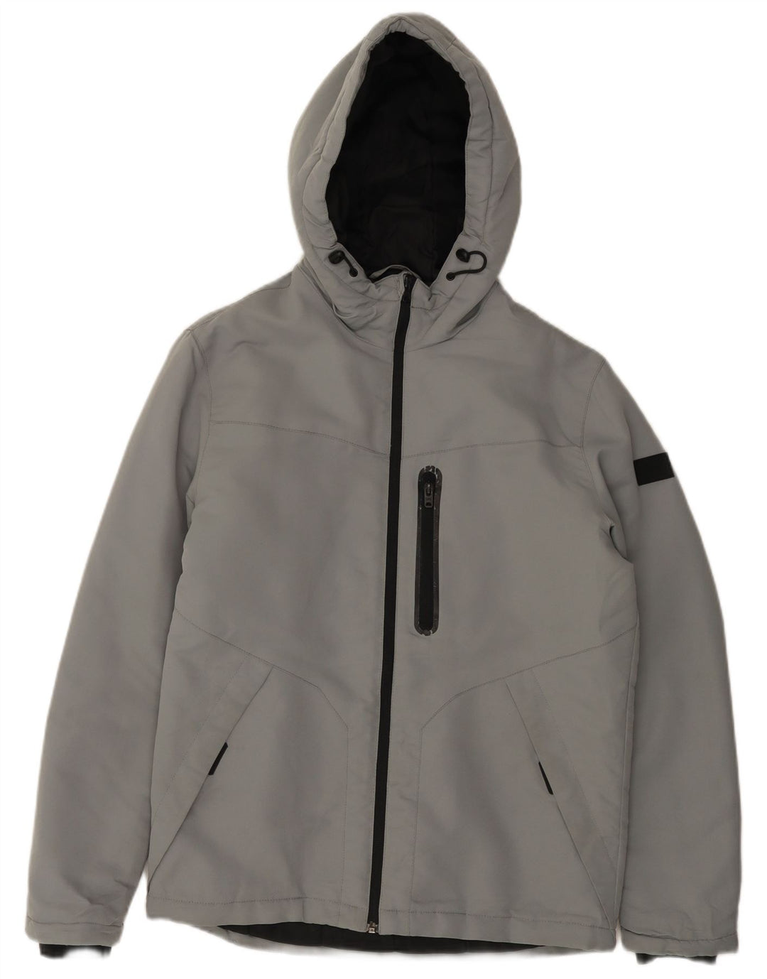 JACK & JONES Muška vjetrovka s kapuljačom UK 38 srednje sivi poliester