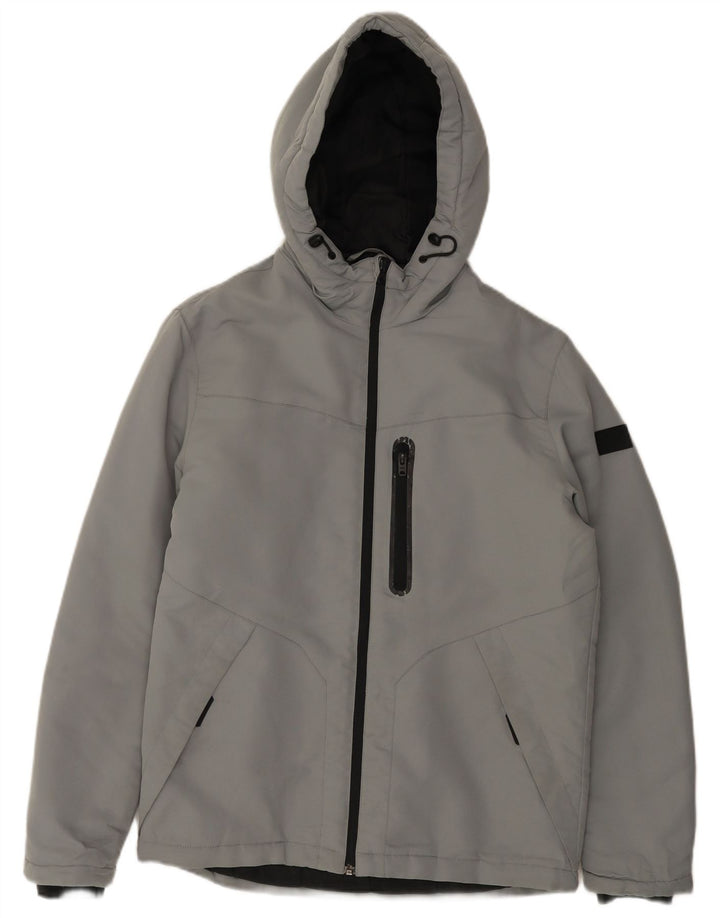JACK & JONES Muška vjetrovka s kapuljačom UK 38 srednje sivi poliester