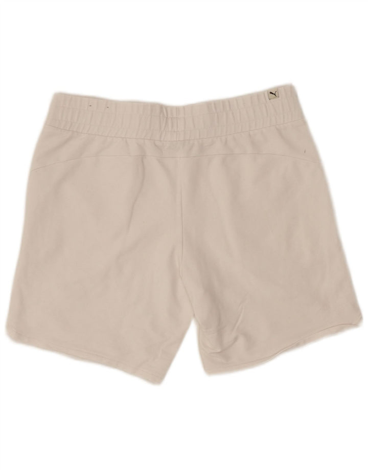 PUMA Ženske kratke sportske hlače s grafičkim motivima UK 14 Veliki bijeli pamuk