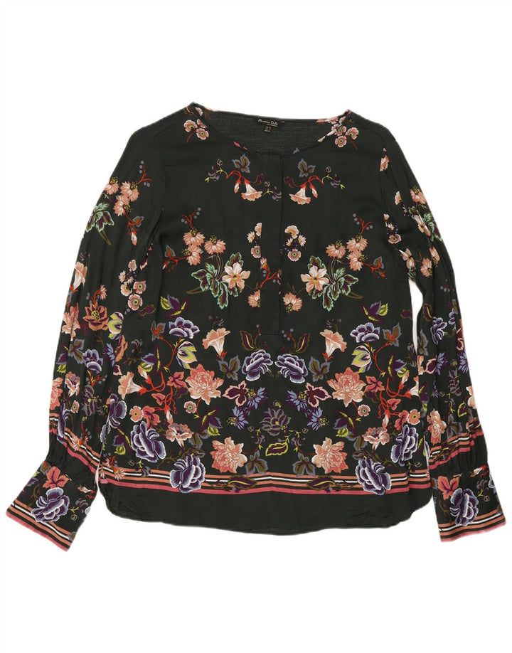 Ženska bluza dugih rukava Massimo Dutti EU 40 Srednje zelena cvjetna