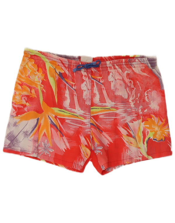 ALLEN COX Muške kratke kupaće hlače s grafičkim motivima, velike crvene havajske