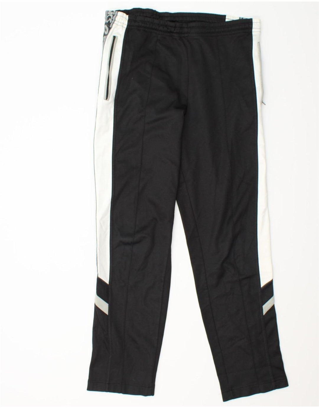 ASICS Mens Graphic Tracksuit Trousers Medium Black Colourblock Vintage Asics and Second-Hand Asics from Messina Hembry 