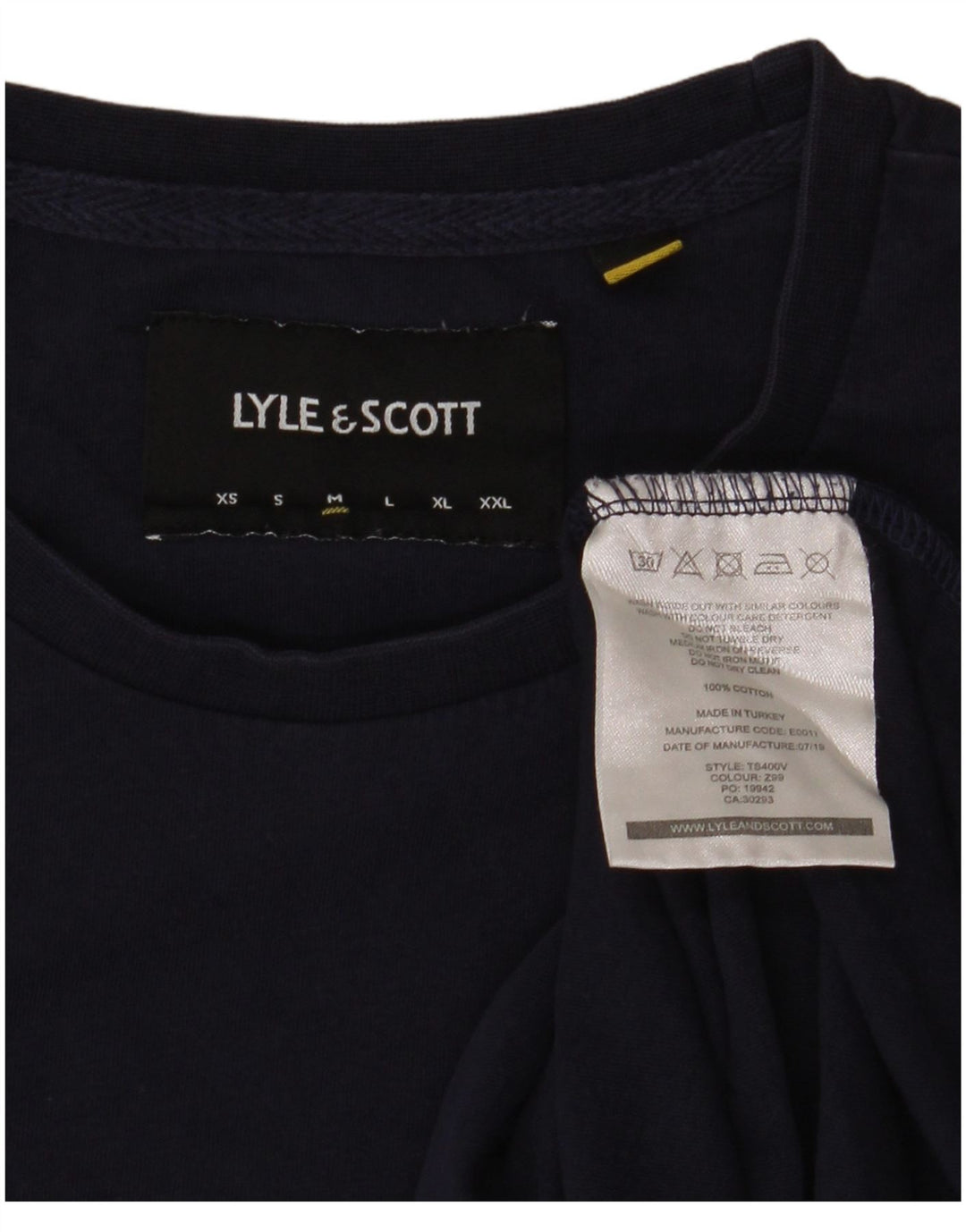 Lyle & Scott muška majica kratkih rukava srednje tamnoplavi pamuk