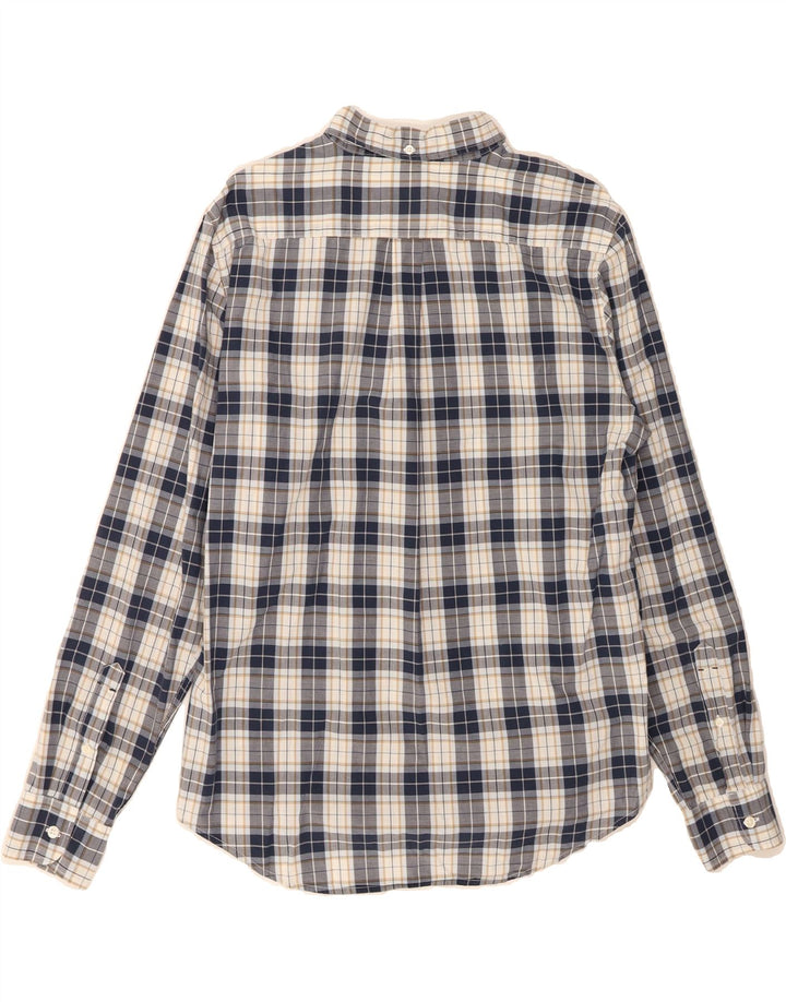 LEVI'S Mens Standard Fit Shirt Medium Navy Blue Check Cotton Vintage Levi's and Second-Hand Levi's from Messina Hembry 