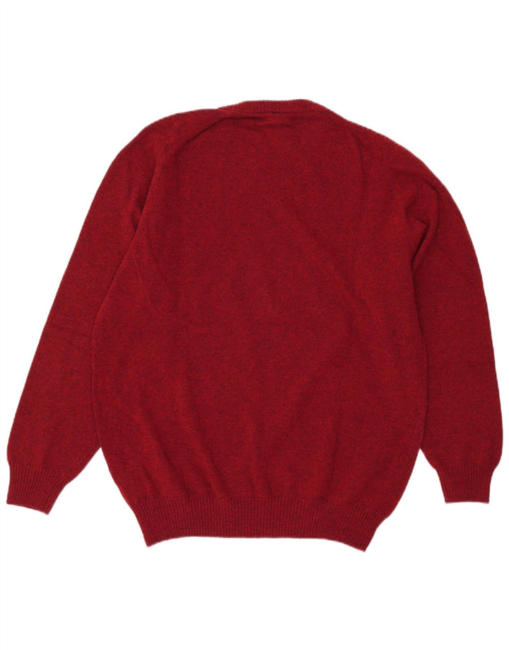 Vintage muški džemper s okruglim izrezom IT 50/52 srednje kestenjaste boje s pjegama