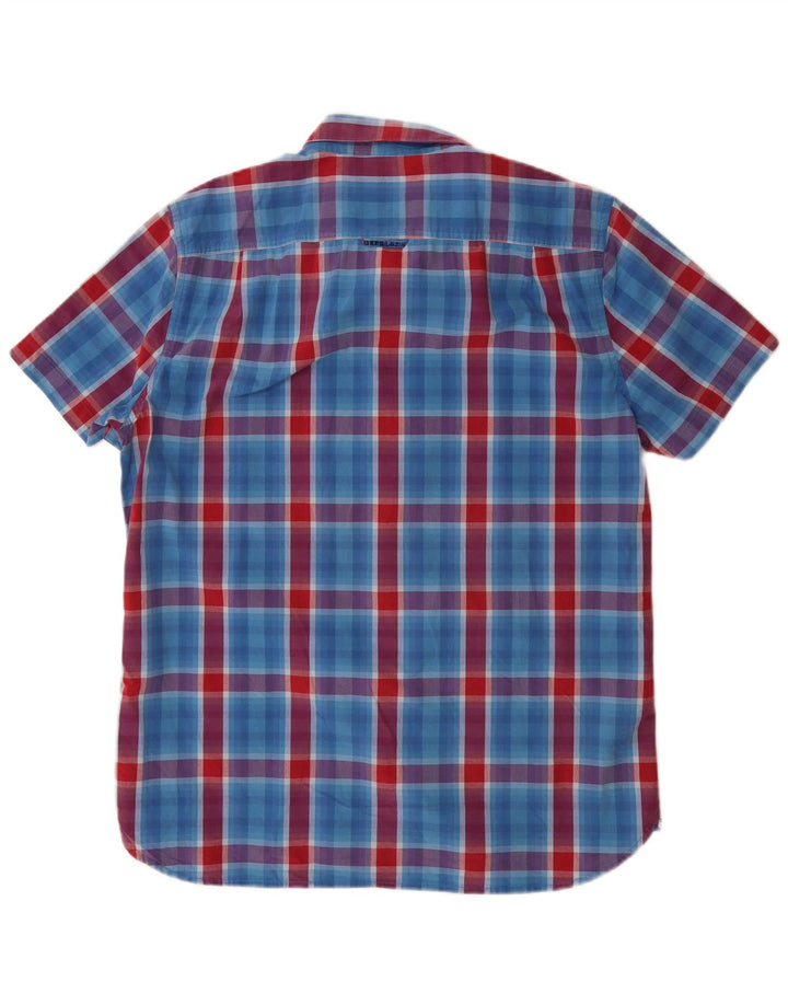 Superdry muška majica kratkih rukava 2XL pamuk u plavi karirani okvir