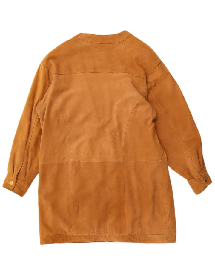 YORN ženski preveliki gornji kaput od antilop kože EU 40 srednje bež kože