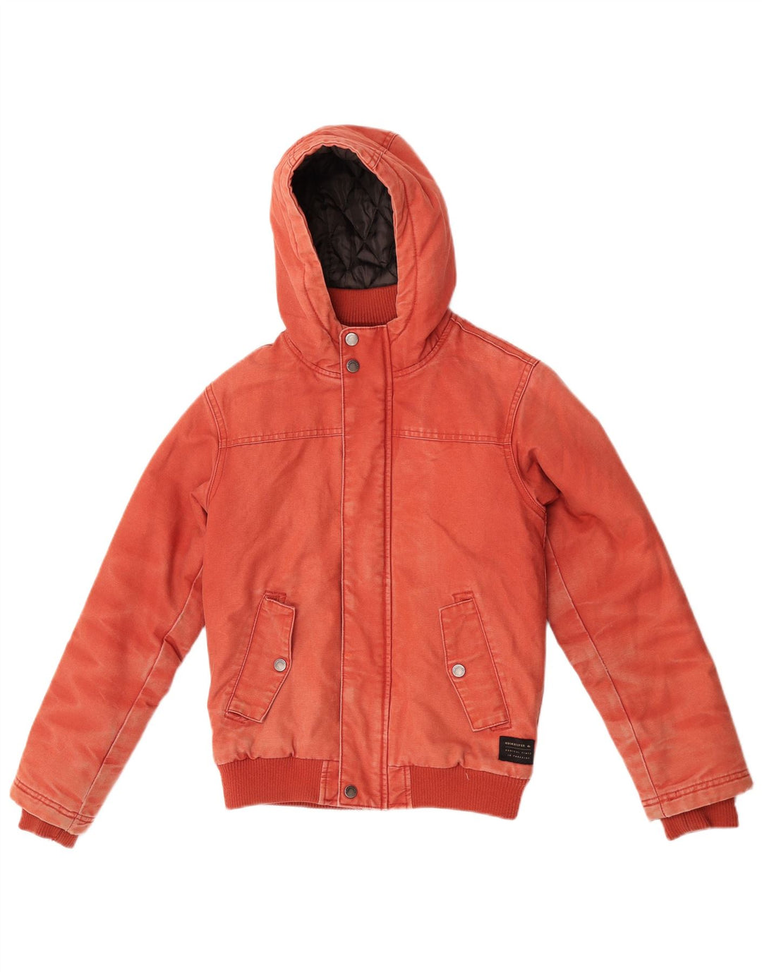 Quiksilver ženska bomber jakna s kapuljačom UK 12 Srednje crveni pamuk