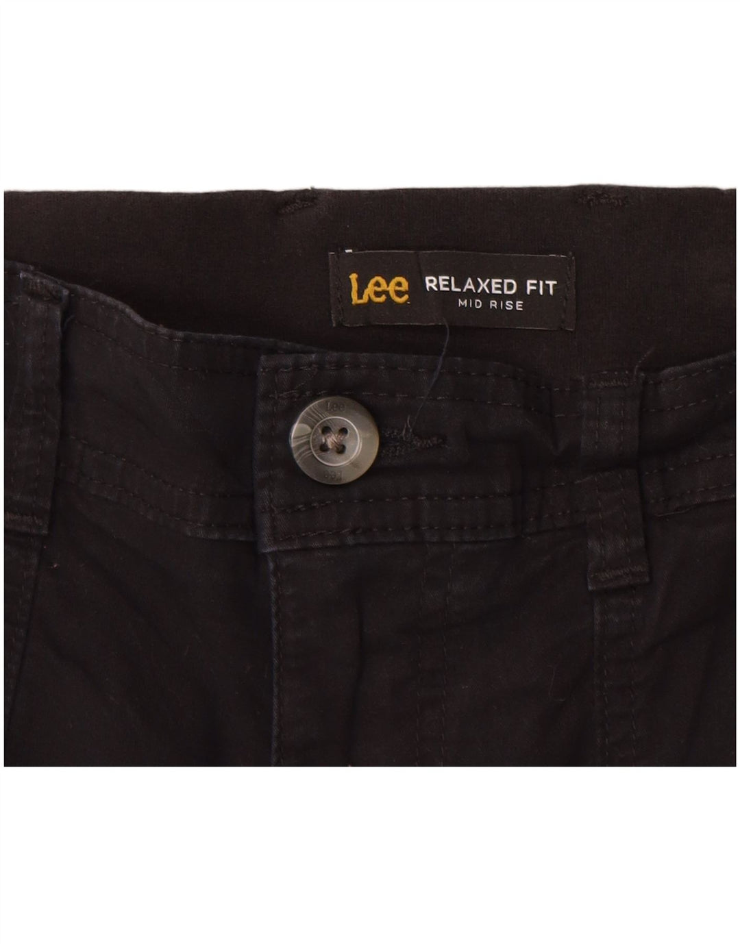 Lee ženske kargo kratke hlače srednjeg rasta opuštenog kroja US 8 srednje veličine W30 crni pamuk