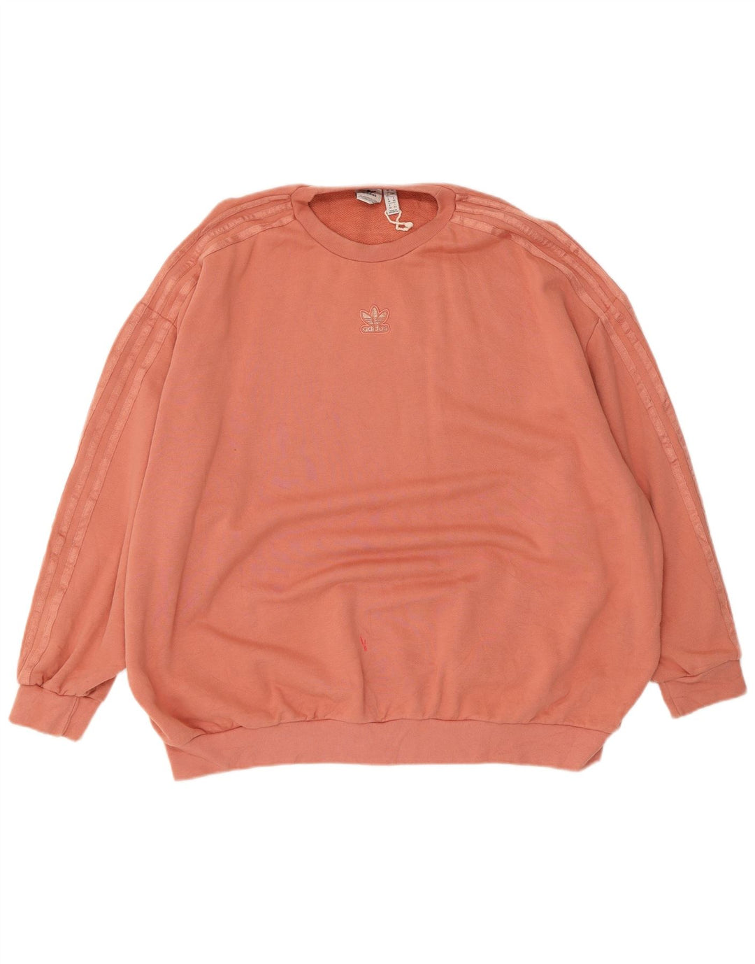 ADIDAS Womens Oversized Sweatshirt Jumper UK 12 Medium Pink Cotton