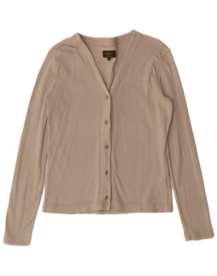 Calvin Klein ženski gornji dio kratke bluze UK 14 veliki bež pamuk