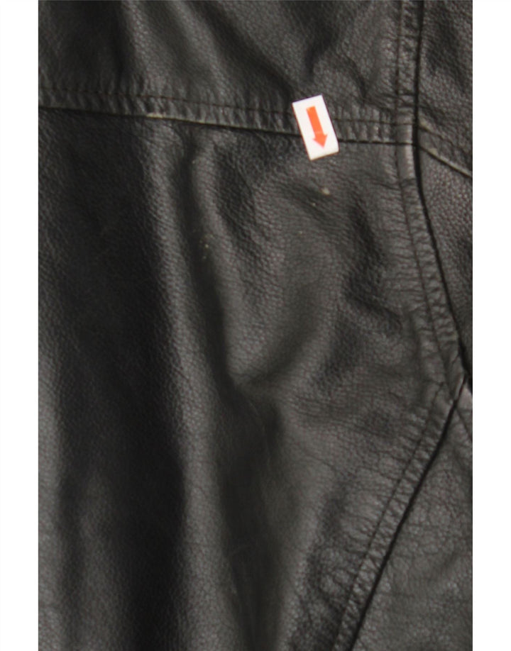 BEN SHERMAN Muška kožna jakna UK 40 velika crna koža