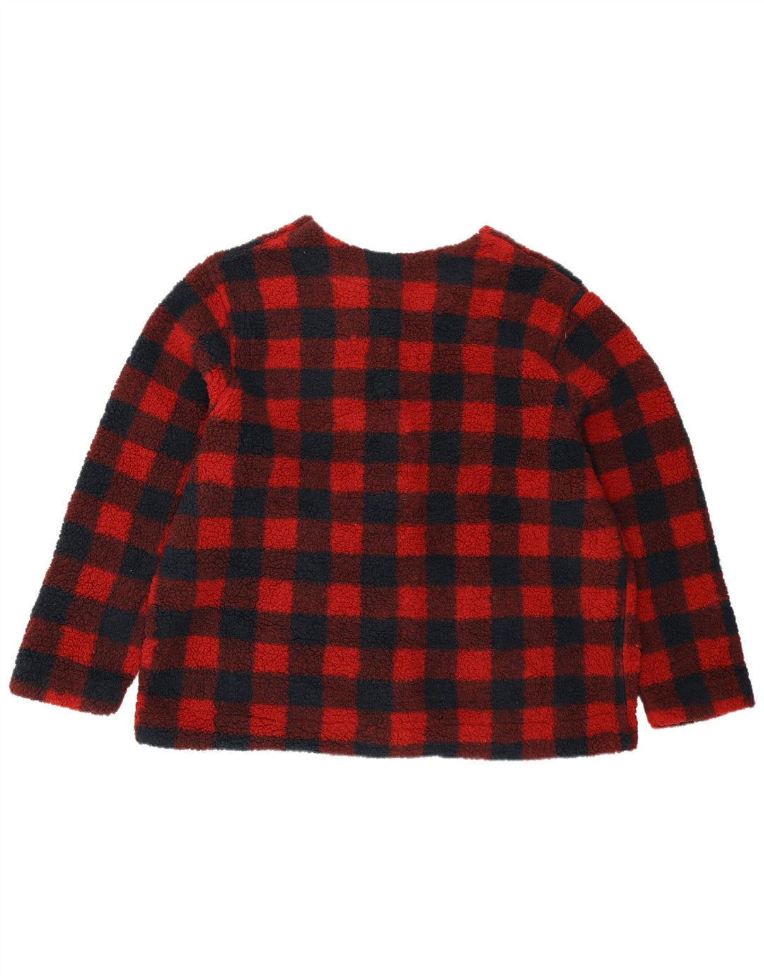 Lee ženska jakna od flisa širokog kroja UK 18 XL crvena gingham poliester