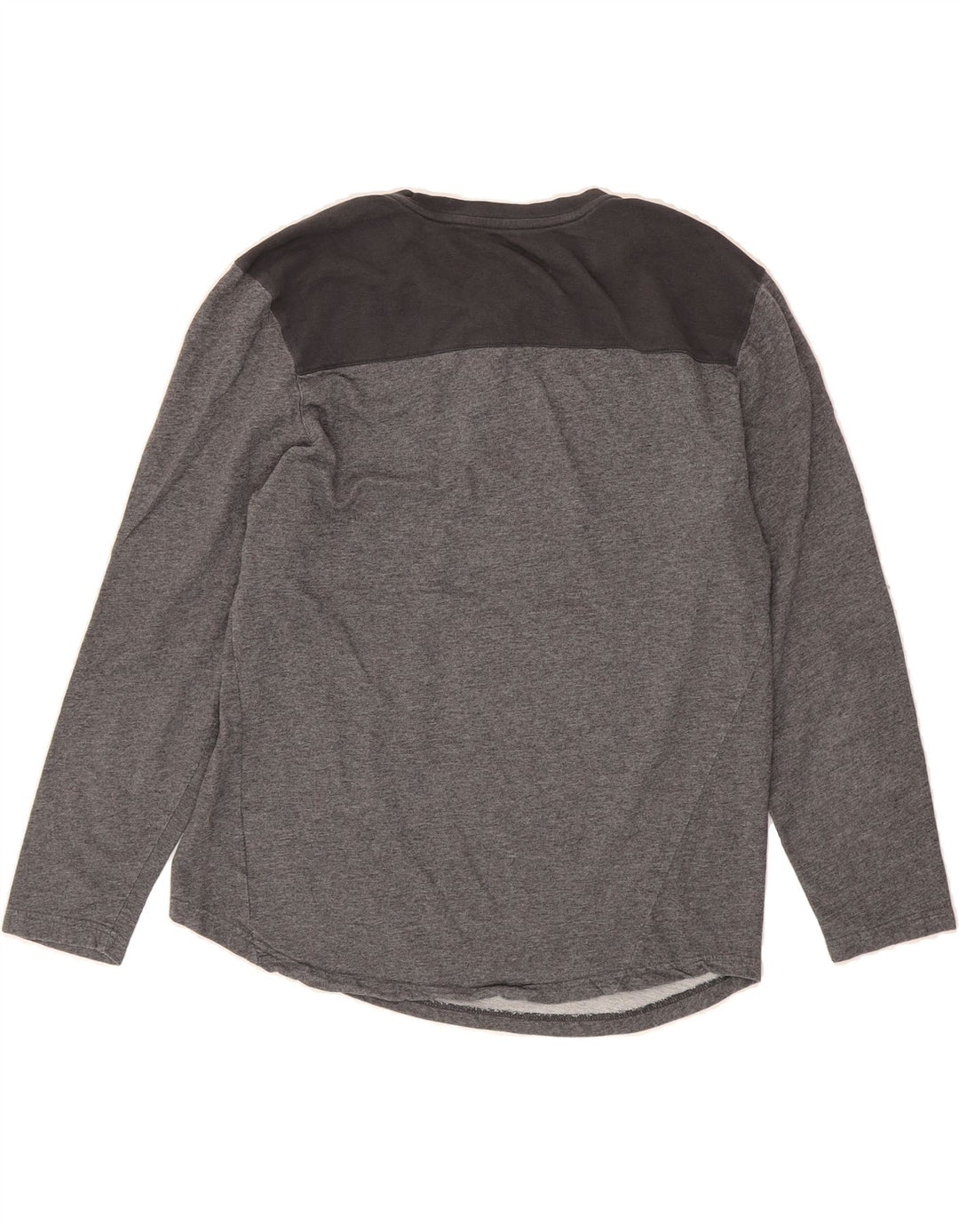 NIKE Mens Top Long Sleeve XL Grey Colourblock Cotton Vintage Nike and Second-Hand Nike from Messina Hembry 