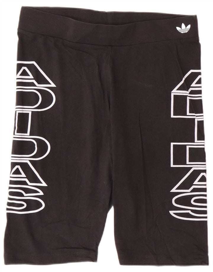 ADIDAS ženske kratke sportske hlače s grafičkim motivima UK 18 XL, crni pamuk