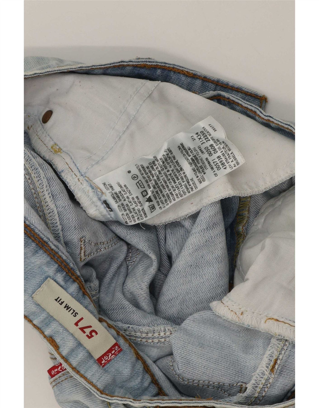 Levi's ženske 571 uske traper kratke hlače W31 srednje plavi pamuk