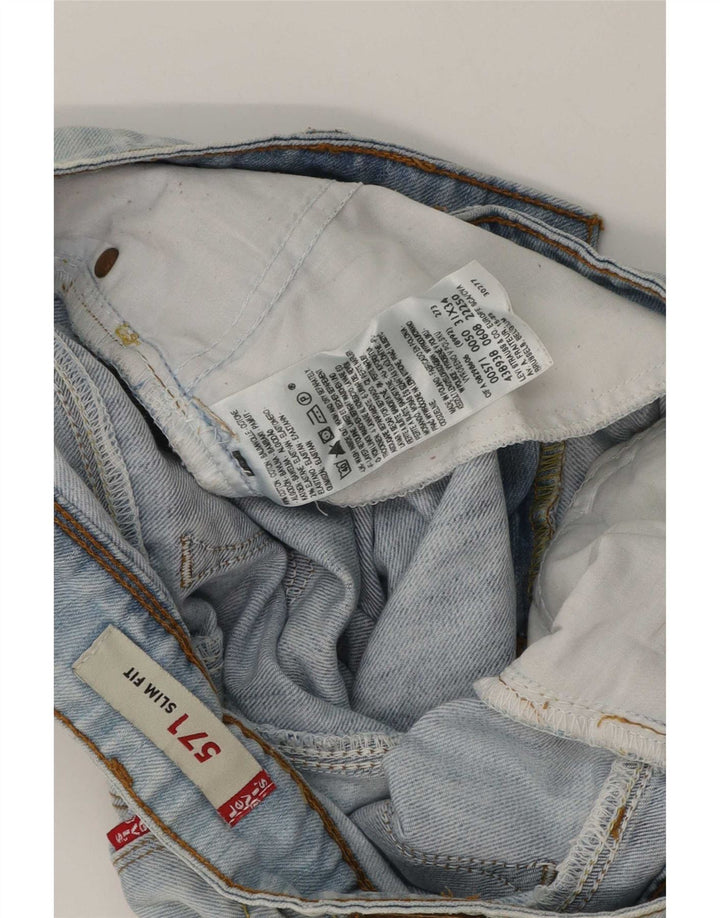 Levi's ženske 571 uske traper kratke hlače W31 srednje plavi pamuk