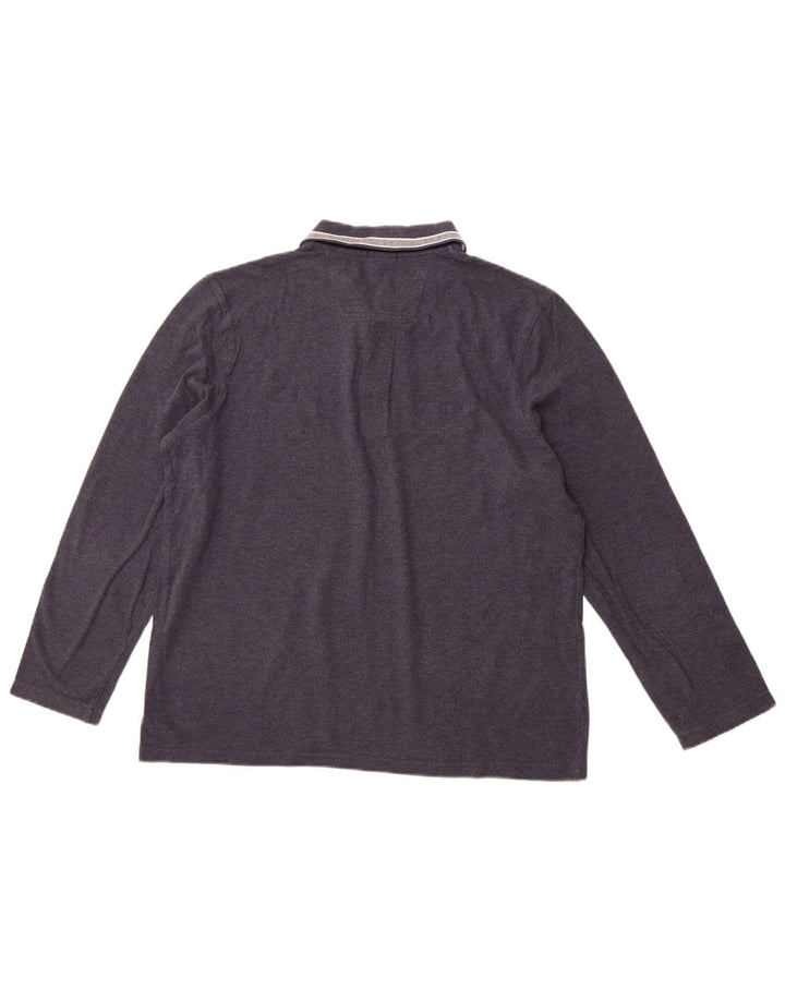 HUGO BOSS Muška polo majica dugih rukava Regular kroja XL tamnoplavi pamuk