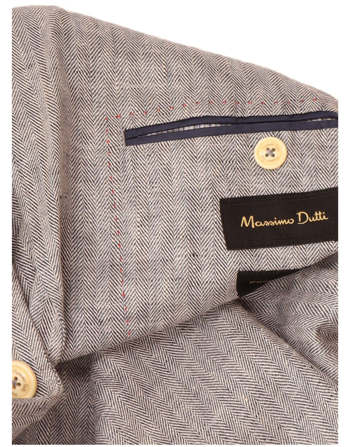 Massimo Dutti muška jakna sa 2 gumba EU 52 velika siva riblja kost