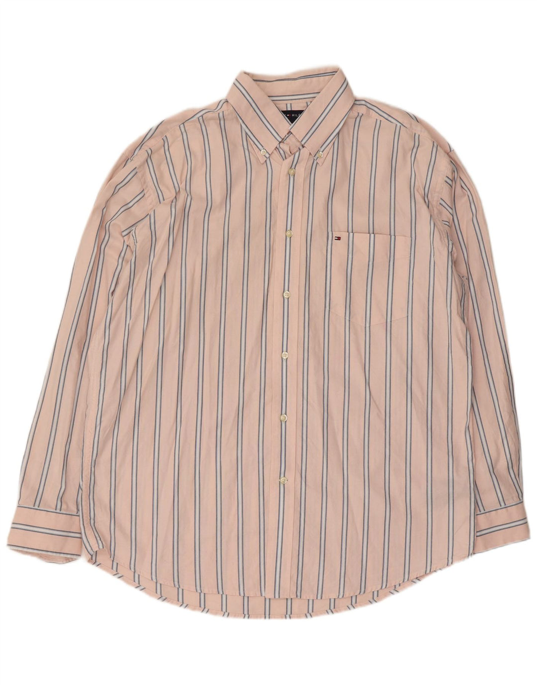 Tommy Hilfiger muška majica velikih pamučnih ružičastih pruga