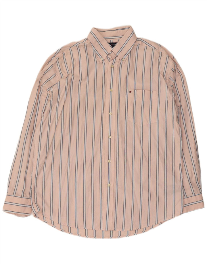 Tommy Hilfiger muška majica velikih pamučnih ružičastih pruga