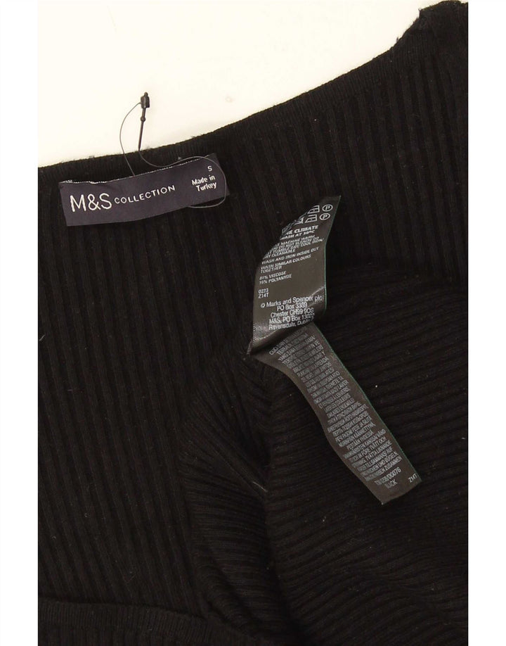 Marks & Spencer ženska majica dugih rukava UK 8 Mala crna viskoza