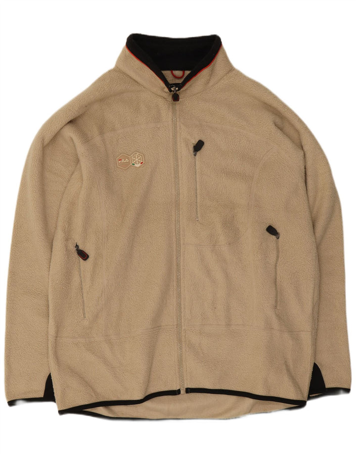 Fila muška jakna od flisa UK 44 2XL bež poliester u boji
